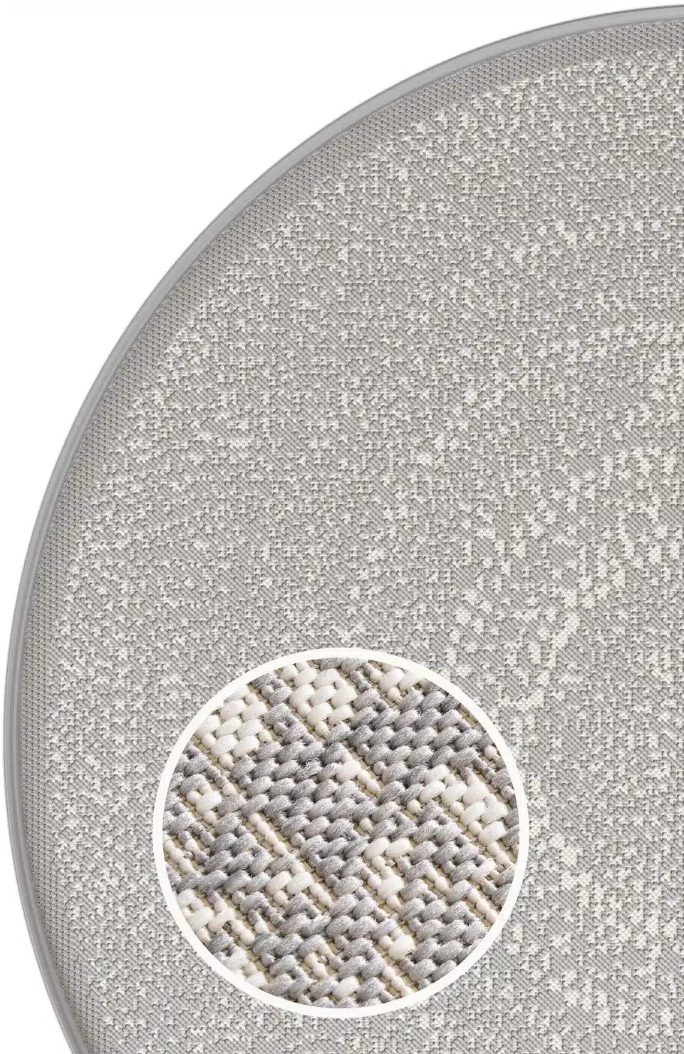 Lineo Round Outdoor Rug Grey 48834-637